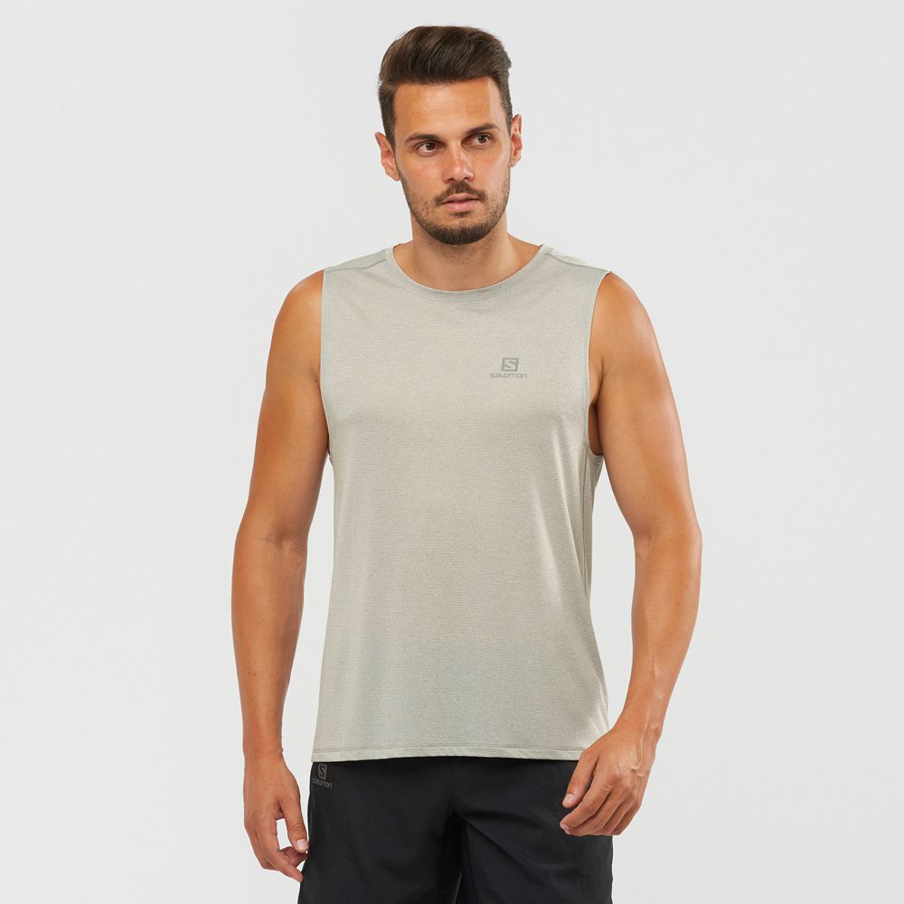 Salomon Israel AGILE M - Mens Tank - Grey (PLSY-49376)